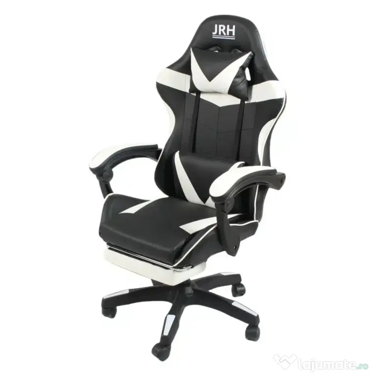 Scaun Gaming Profesional Piele Sintetica, 130 kg, perna lombara – rozz