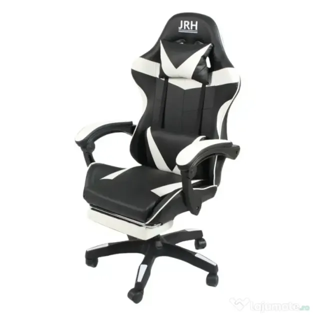Scaun Gaming Profesional Piele Sintetica, 130 kg, perna lombara – rozz