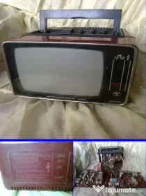 Televizor portabil alb negru foarte rar 5 inci