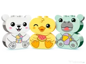 Tren cu Animale Plutitor - Lego dublo 