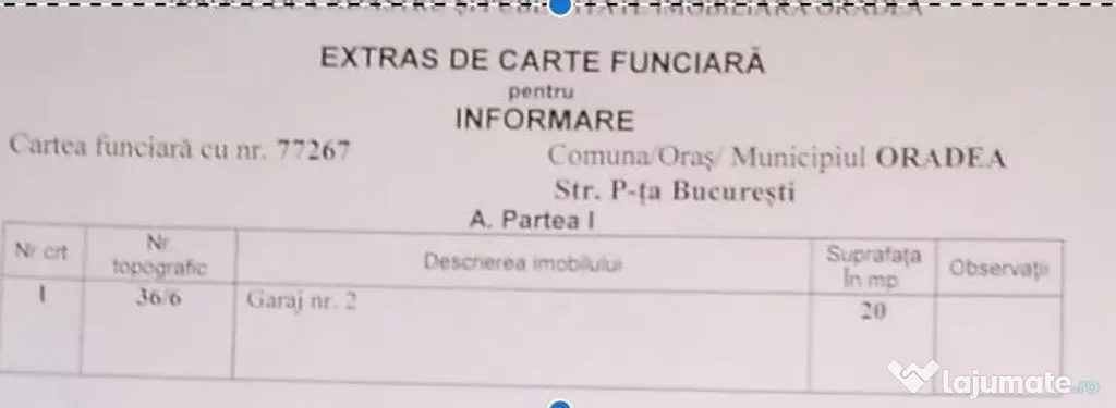 Garaj cu CF, 20 mp, Piata Bucuresti. 12 500 E (neg). Comi...