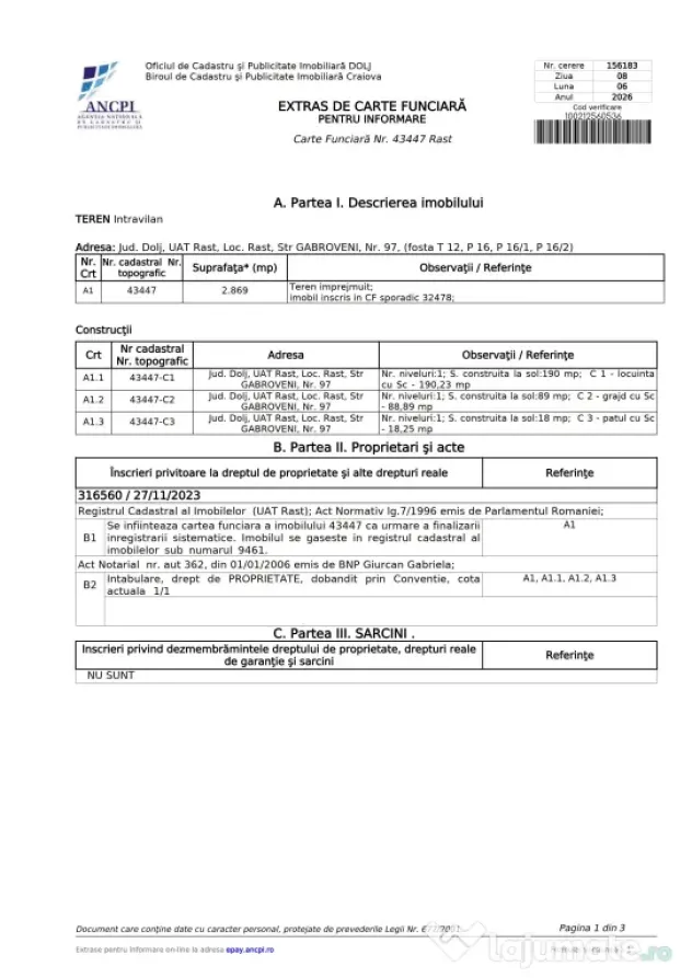 Casa de Vanzare Rast judetul Dolj