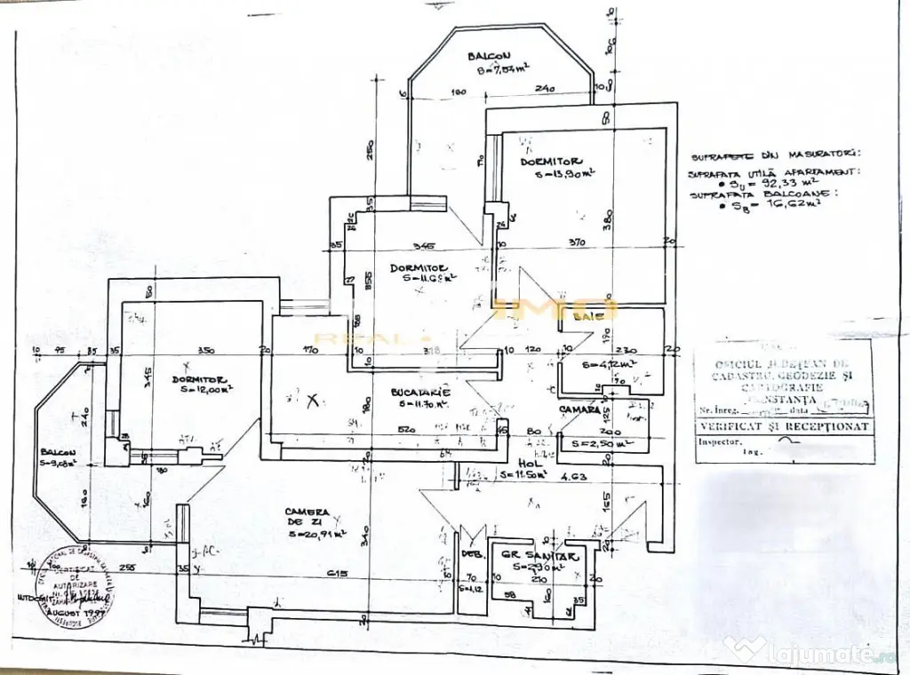 Apartament 4 camere su.110mp.Et.2 Tomis Nord Rovere