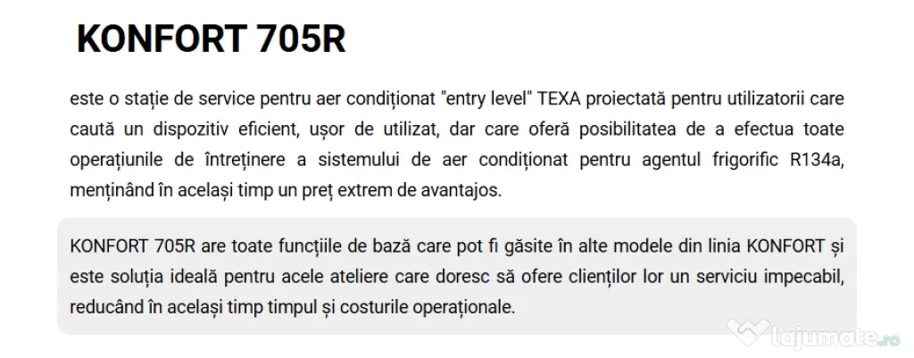Aparat intretinere sistem aer conditionat TEXA KONFORT 705R OFF ROAD (R134a)