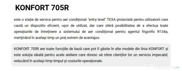 Aparat intretinere sistem aer conditionat TEXA KONFORT 705R OFF ROAD (R134a)