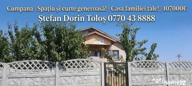 Cumpana Spațiu și curte generoasă! Casa familiei tale!