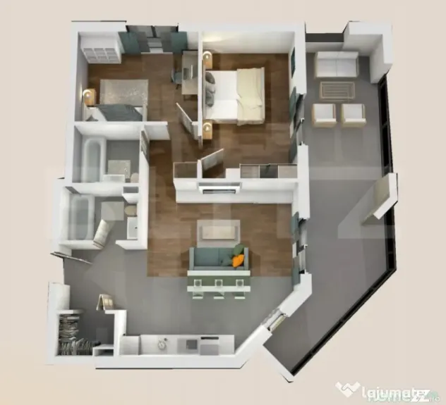 Apartament 3 camere, 2 bai, 75mp, 28mp terasa, zona Vivo - Cluj-Napoca (Cluj)
