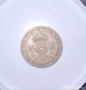 Monedă veche britanică 2 Shillings (Florin) 1948 Regele George VI, piesă de colecție