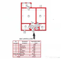 Ap. 2 cam. decomandat, 39 mp, et. 3, fara imbunat. zona Progresul II