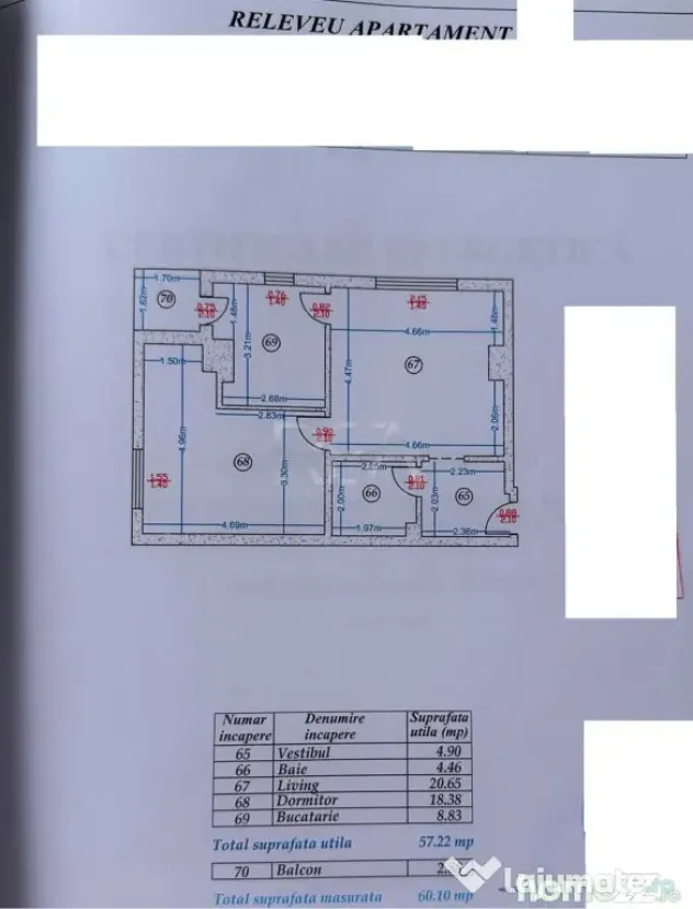 2 camere Alba Iulia, centrală, et. 7, an 2016, 60 mp - Bucuresti (Bucuresti-Ilfov)