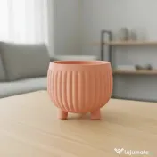 Ghiveci Decorativ Modern pentru Plante, stil Japandi, 12cm, Imprimare 3D 