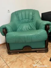 Set 2 fotolii piele verzi 