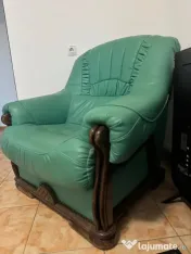 Set 2 fotolii piele verzi 