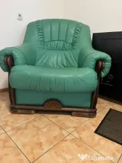 Set 2 fotolii piele verzi 