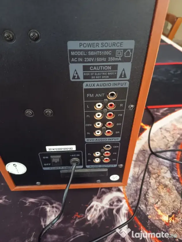 Subwoofer 50W USB SD Card + Telecomanda de la Sistem Boxe 5.1 Serioux HT5100C