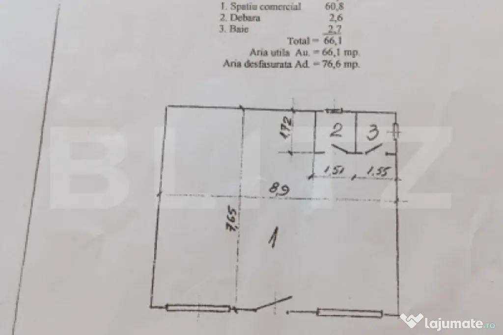 Spatiu comercial in Reghin 60 MP