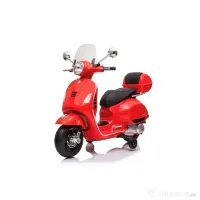 Scuter electric  pentru copii  Vespa culoare roșie. 