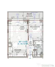 Apartament lux 2 camere, 45 mp, terasa 10 mp, etaj intermedi 