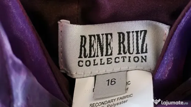 Colecția Rene Ruiz - rochie eleganta din organza, drapată manual, masura 16