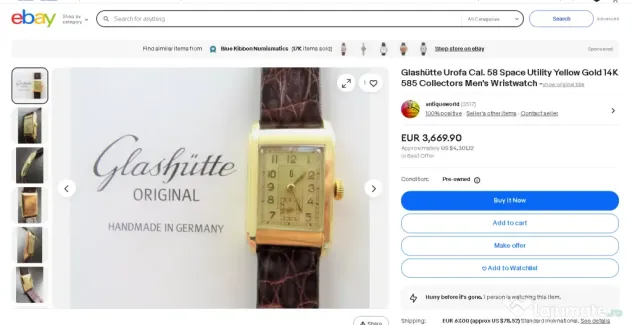 Ceas aur dama Glasshotte, Unisex Frederique Constant, Slava de masa