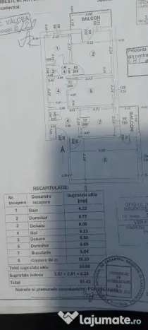 Valcea Berbesti apartament 3 camere de vanzare