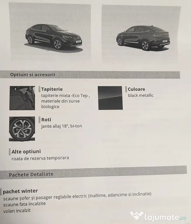 Vând Renault Arkana Techno full hibrid 145