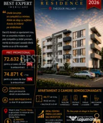 Direct Dezvoltator | Apartament 2 Camere | Bonus Loc de Parc