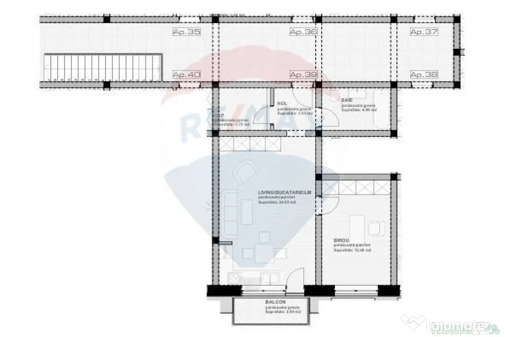 Studio modern Subcetate City 2 parcare inclusa - Sanpetru (Brasov)