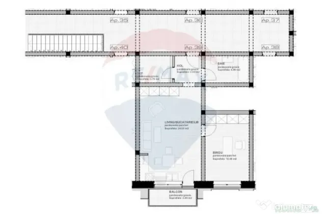 Studio modern Subcetate City 2 parcare inclusa - Sanpetru (Brasov)