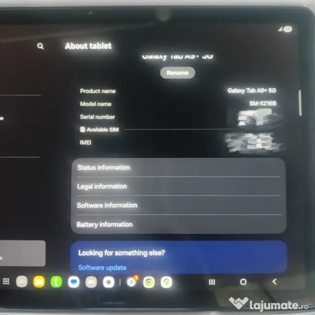 Samsung Galaxy Tab A9+ 5G, 11", 8GB RAM, 128GB, Silver, Ca nouă