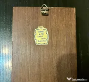 Placă religioasă devotală vintage cu Maica Domnului de la Lourdes 