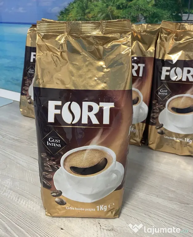 Cafea boabe, Fort, 100% Robusta, 1 kg (stoc 5 kg)