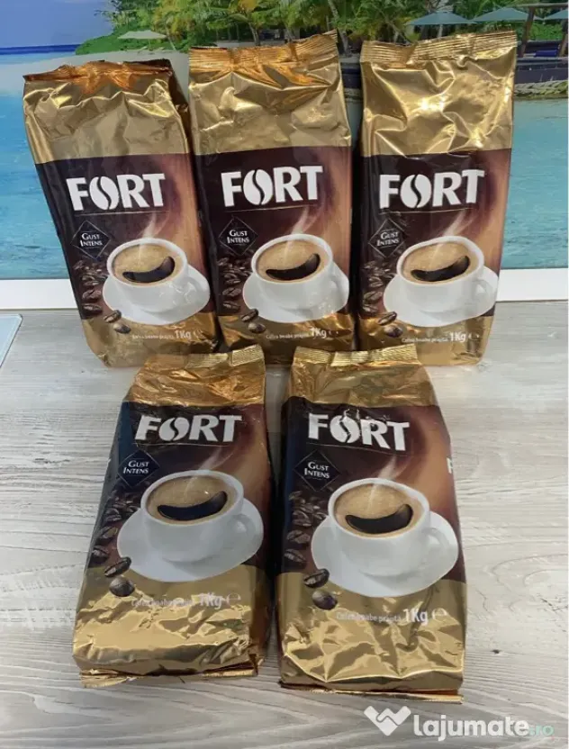 Cafea boabe, Fort, 100% Robusta, 1 kg (stoc 5 kg)