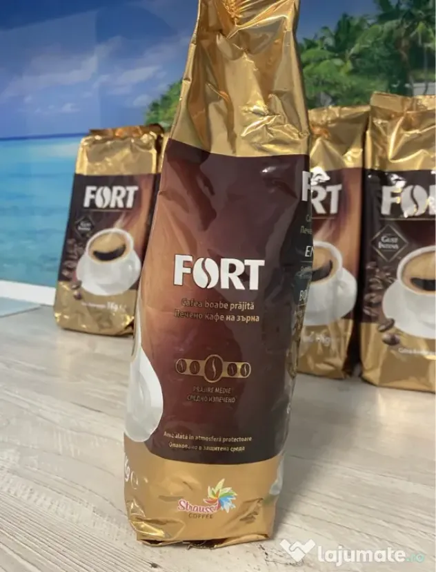 Cafea boabe, Fort, 100% Robusta, 1 kg (stoc 5 kg)