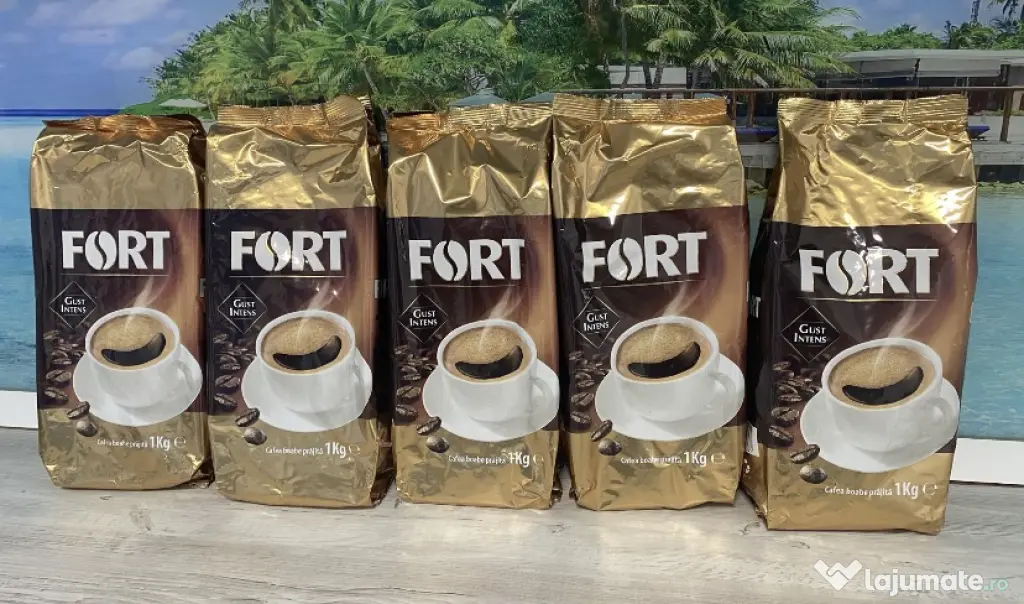 Cafea boabe, Fort, 100% Robusta, 1 kg (stoc 5 kg)