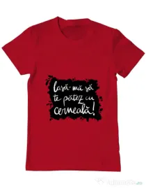Tricou ADLER barbat Te patez cu cerneala Rosu