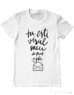 Tricou ADLER barbat Tu esti visul meu Alb
