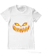 Tricou ADLER barbat Scary pumpkin face Alb