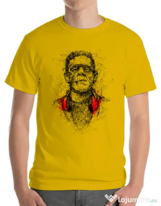 Tricou ADLER barbat Frankenscratch Galben