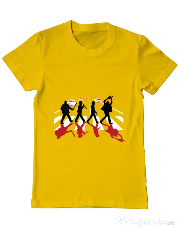 Tricou ADLER barbat Abbey road killer Galben
