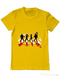 Tricou ADLER barbat Abbey road killer Galben