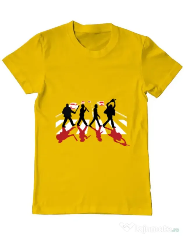 Tricou ADLER barbat Abbey road killer Galben