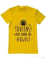 Tricou ADLER barbat Queens are born in August Galben