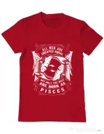 Tricou ADLER barbat The best men are born as Pisces Rosu