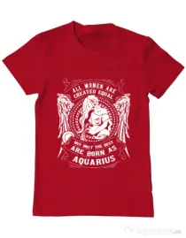 Tricou ADLER barbat The best women are born as Aquarius Rosu