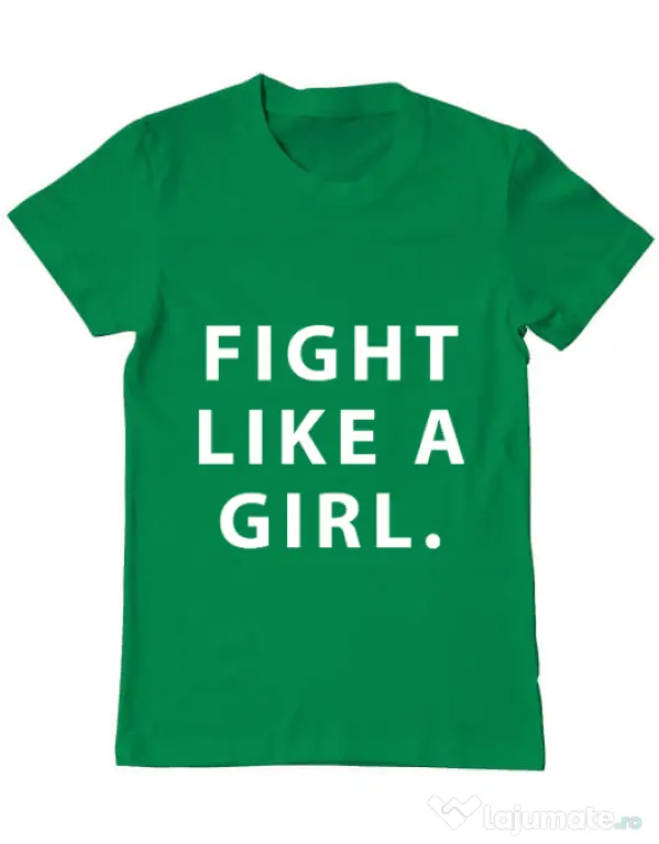 Tricou ADLER barbat Fight like a girl Verde mediu