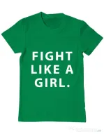 Tricou ADLER barbat Fight like a girl Verde mediu