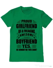 Tricou ADLER barbat Proud girlfriend Verde mediu