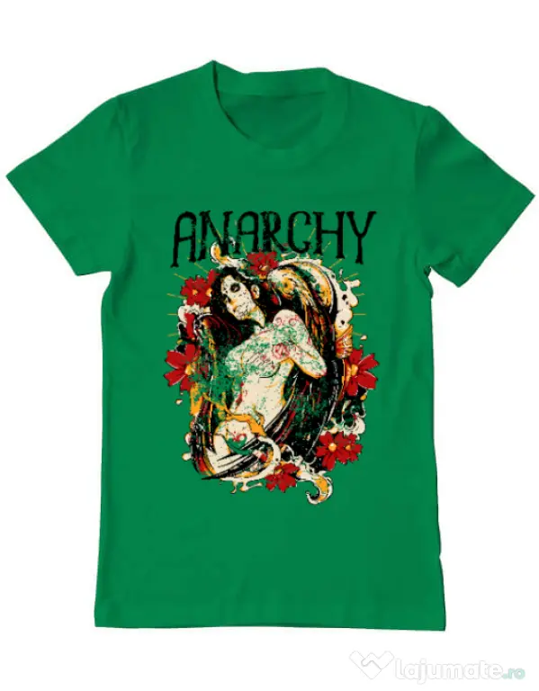 Tricou ADLER barbat Anarchy angel Verde mediu