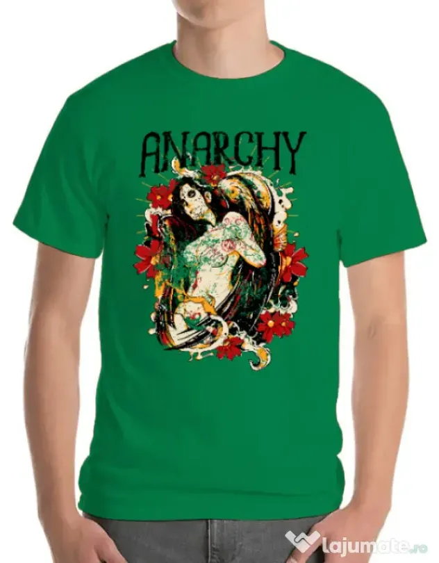 Tricou ADLER barbat Anarchy angel Verde mediu